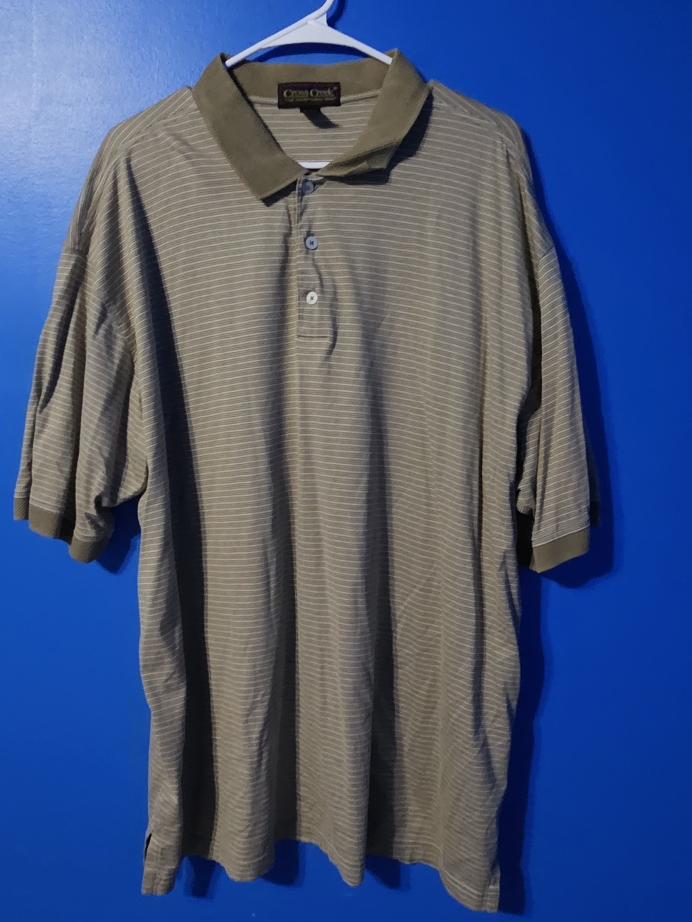 Cross Creek XXL Men's Polo with Pinstripes